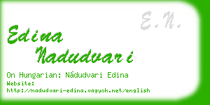 edina nadudvari business card